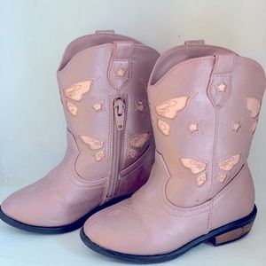 Cat & Jack Pink Metallic Boots Size 8 Toddler